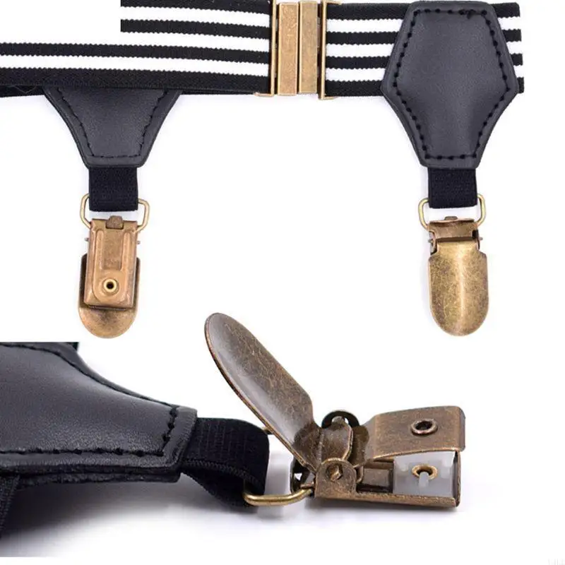 u4le 1p弾性メンズソックはレッグサスペンダーガータークリップバックルノンスリップクランプのままです