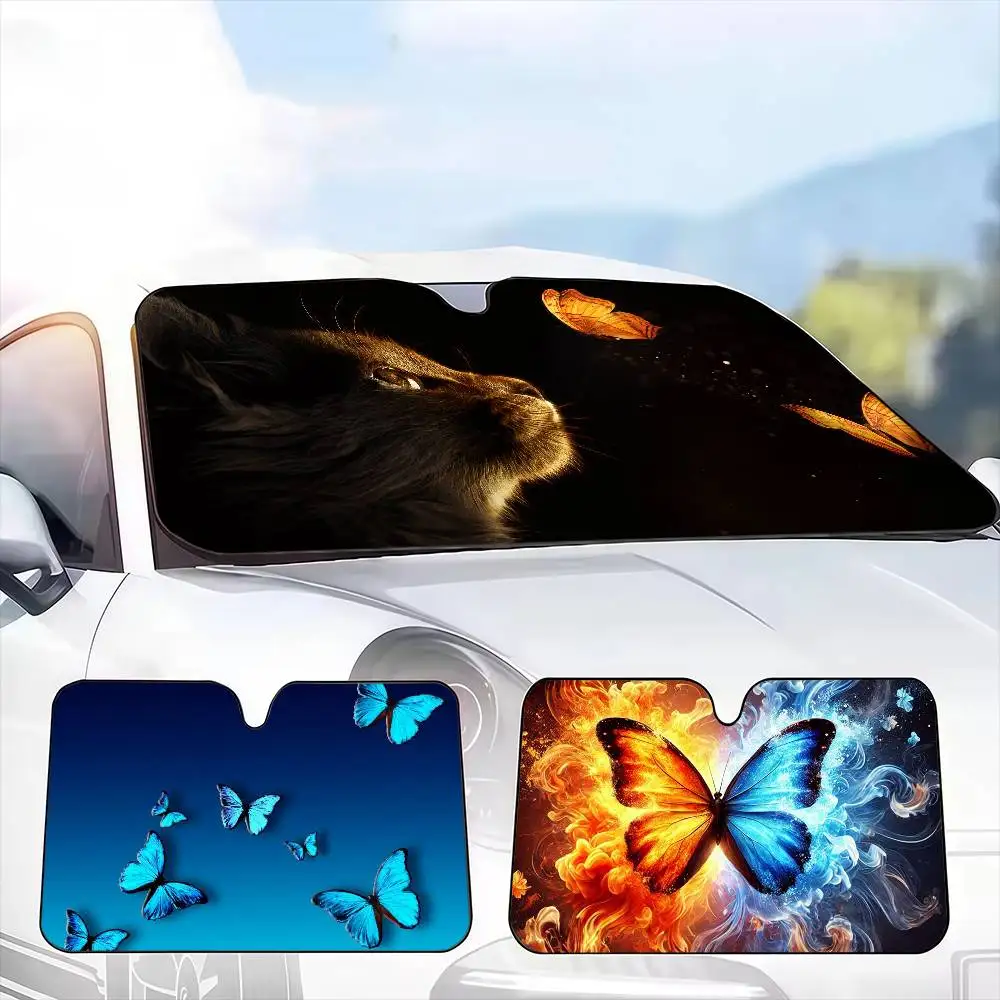 

Fashion B-butterfliess Car SunShade Windshield Anti-UV Protection Front Sun Shade Cooling Protector for Vehicle Interior