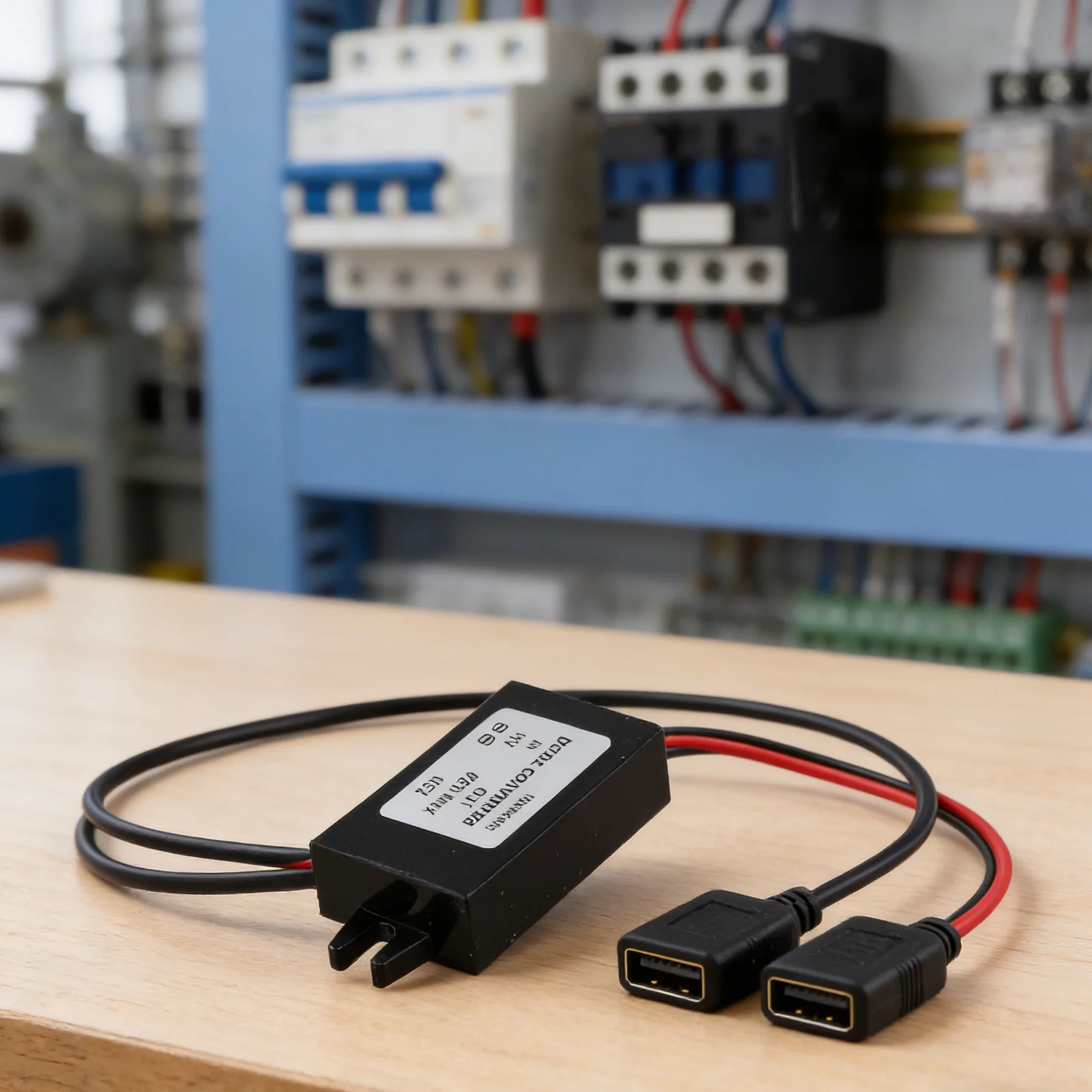 12V to 5V DC Voltage Converter StepDown Power Supply with Dual USB Ports 3A Output for Car Motorcycle Boat Electronics