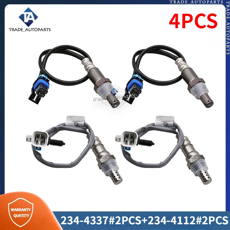 

234-4337 234-4112 For CADILLAC ESCALADE CHEVROLET AVALANCHE TAHOE GMC SIERRA 1500 HUMMER H2 Oxygen Sensor 4Pcs O2 Sensor