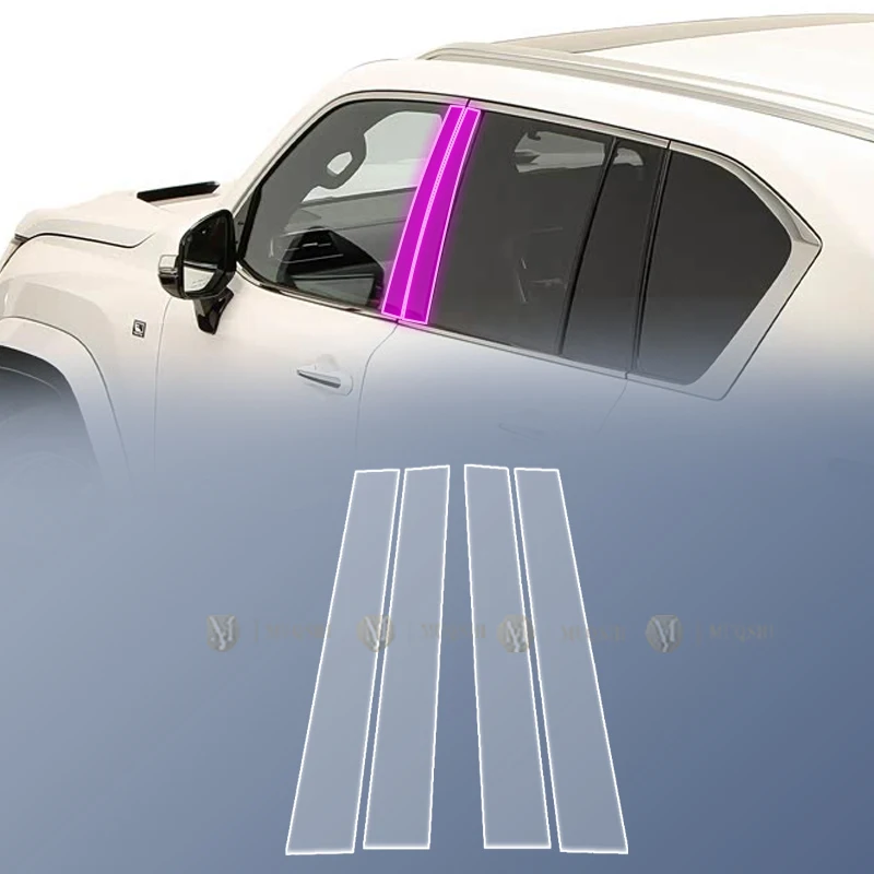 

For Lexus LX570 LX600 2016-2023 Car Exterior Body film B C Window pillar Scratch prevention Repair membrane TPU PPF Film refit