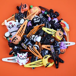 10pcs Halloween Day Hair Clips Cute Grils Cute Pumpkin Hairpin Side Barrettes Devil Hair Clip Party Hair Accessories Mix Styles