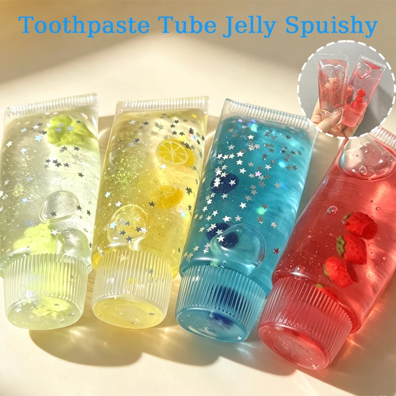 Fruit Filled Toothpaste Shapeable Maltose Slow Rising Squishy Repeatedly Knead Alleviate Mental Pressure Adults Portable Gift