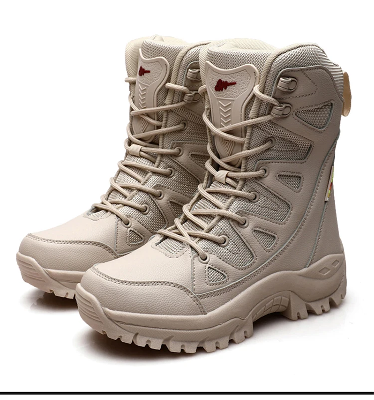 Winter Männer Motorrad Taktische Stiefel Frauen Lace Up Armee Wüste Damen Komfortable Klettern Wanderschuhe Anti-Slip Jagd Stiefel – Detail 29