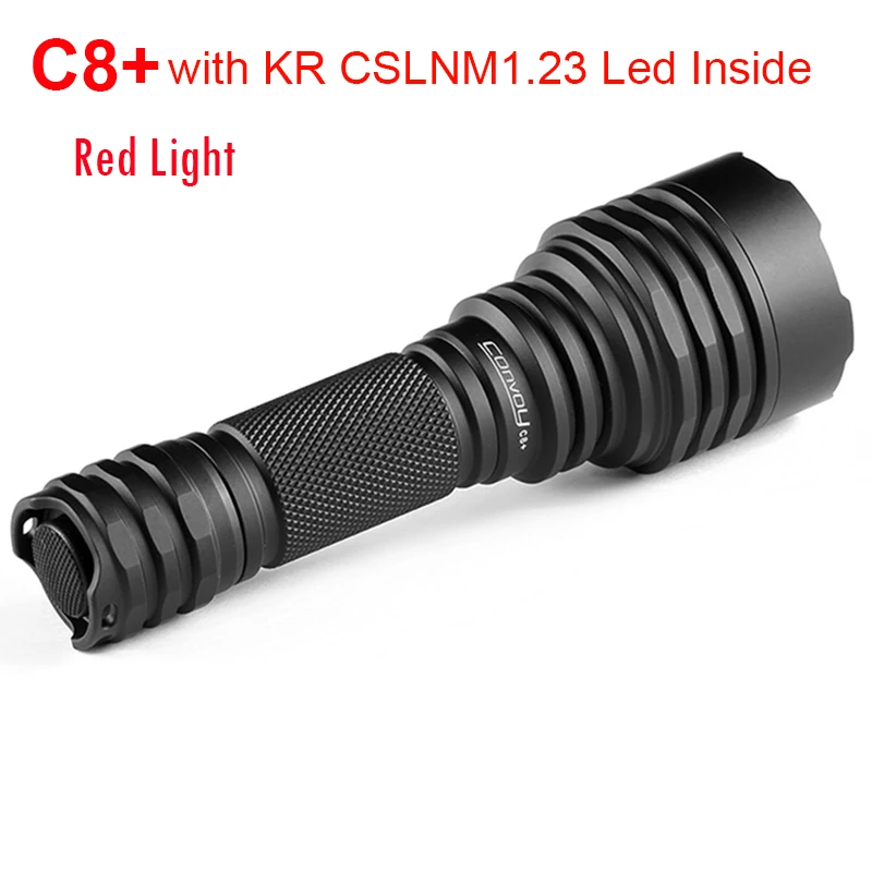 

Convoy Flashlight C8 Plus KR CSLNM1.23 SST-20-DR Red Light Lanterna Led 18650 Torch Portable Latarka Hunting Camping Flash Lamp