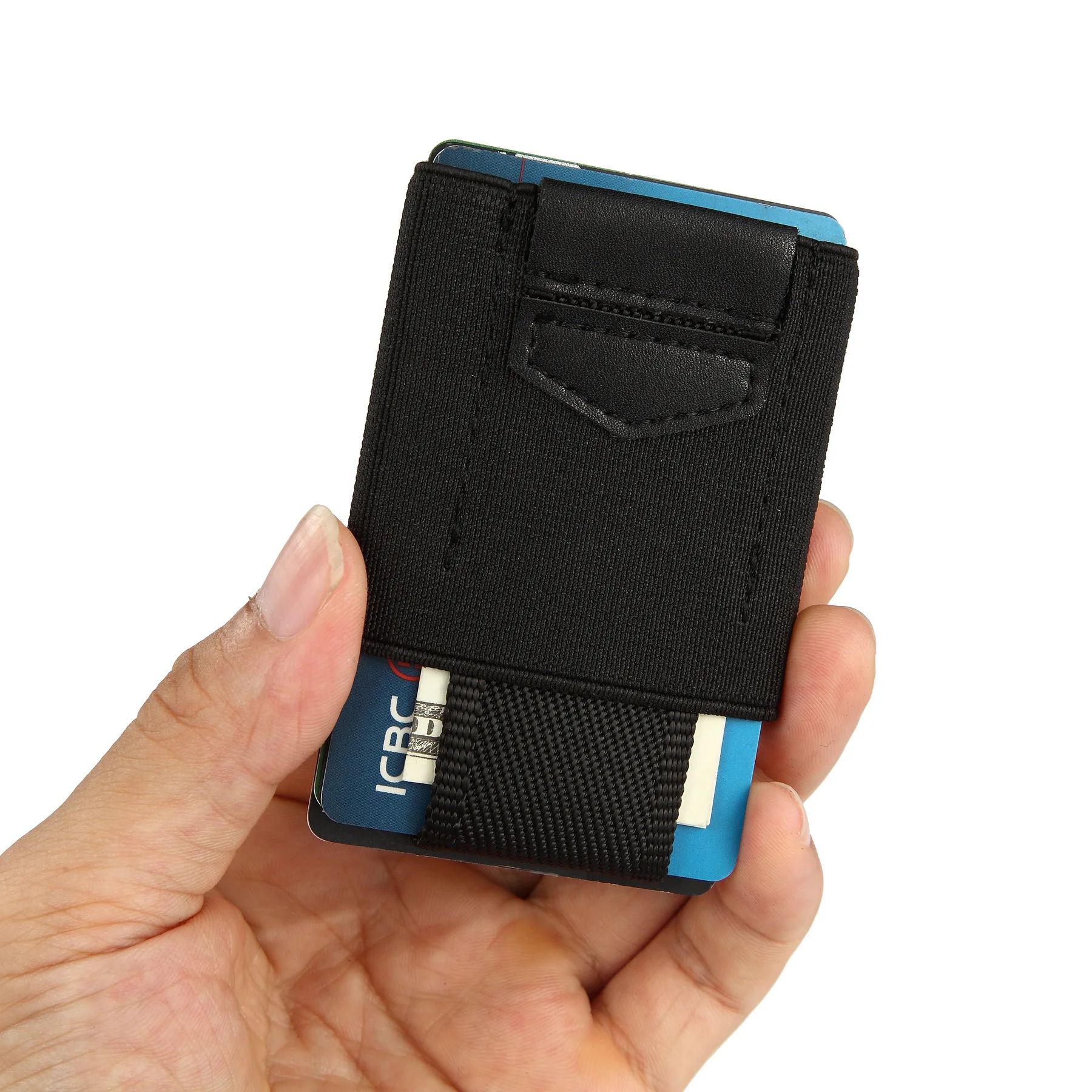 Super Slim Elastic Card Holder Credit Card Case Minimalist Wallet Leather Coins Purse for Men Women Pocket Men Wallets