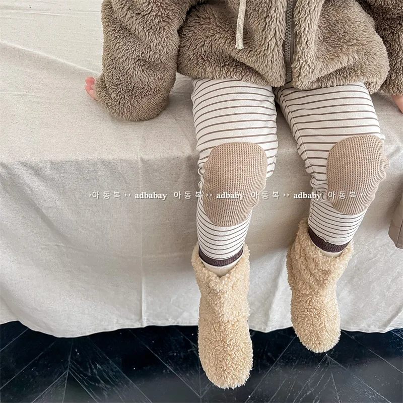 

Girl Legging Pant 2024 Children Autumn and Winter New Korean Style Cashmere Warm Winter Children Leggings Girls Pants