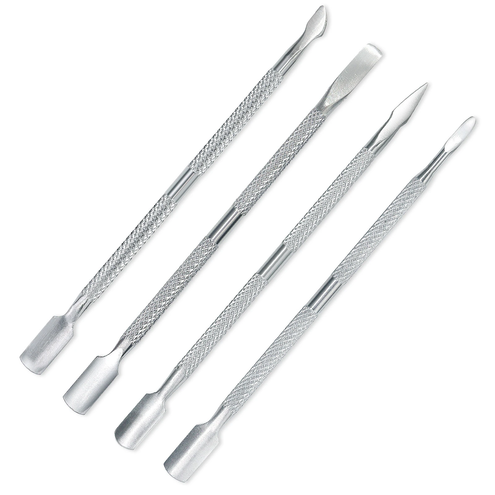 12.5cm Double-Ended Stainless Steel Cuticle Pusher for Nails High-quality Durable Nail Cure Tools Exfoliator Wholesale