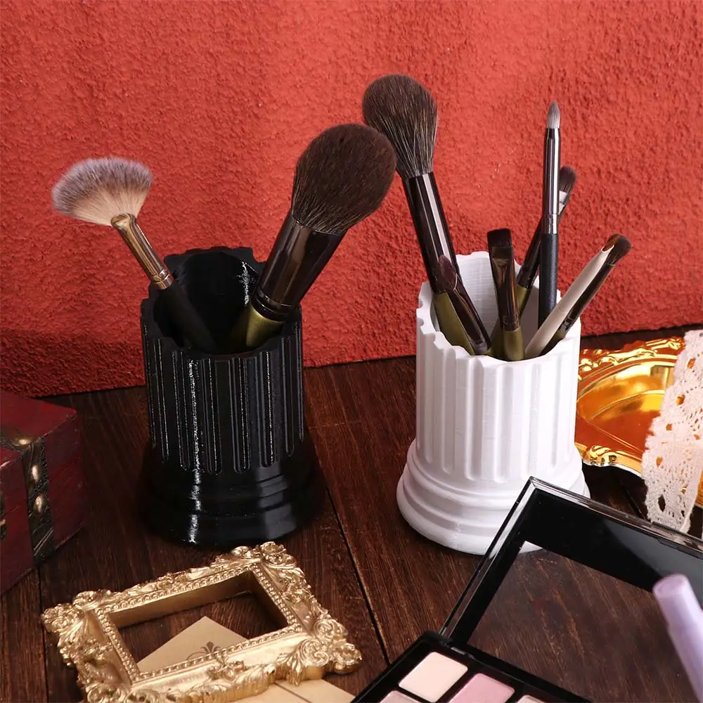 Ancient Greek Style Roman Pillar Pen Holder Roman Column Storage Box Pencil Holder Stone Pillar Irregular Pen Container