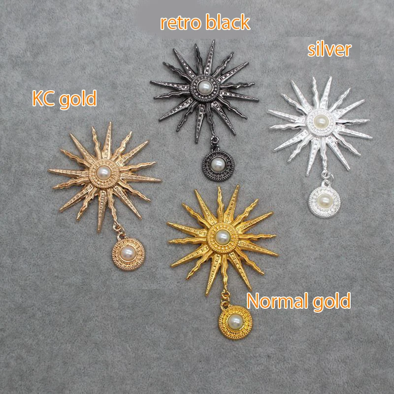 Starburst DIY Crown Material Iron Sun Peal Flower Lolita Headdress Gold -Plated Home Wall Decoration Jewelry Making Accessories