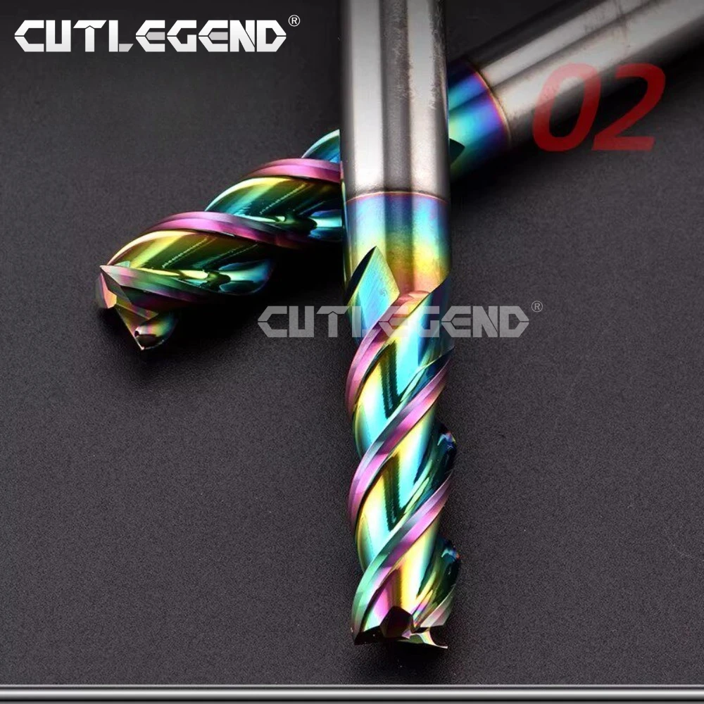 CUTLEGEND DLC-beschichteter M35 Kobalt-Hochgeschwindigkeitsstahl 3-Schneiden-Schaftfräser Speziell für Aluminiumteile 3 4 5 6 8 10 12mm Fräser – Detail 5