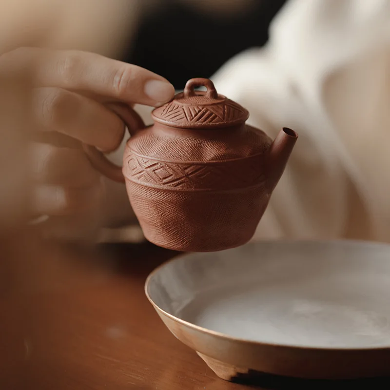 Lizuo Purely Handmade Purple Clay Teapot Single Pot Household Zhuni Large And Small Capacity Kung Fu Tea Set