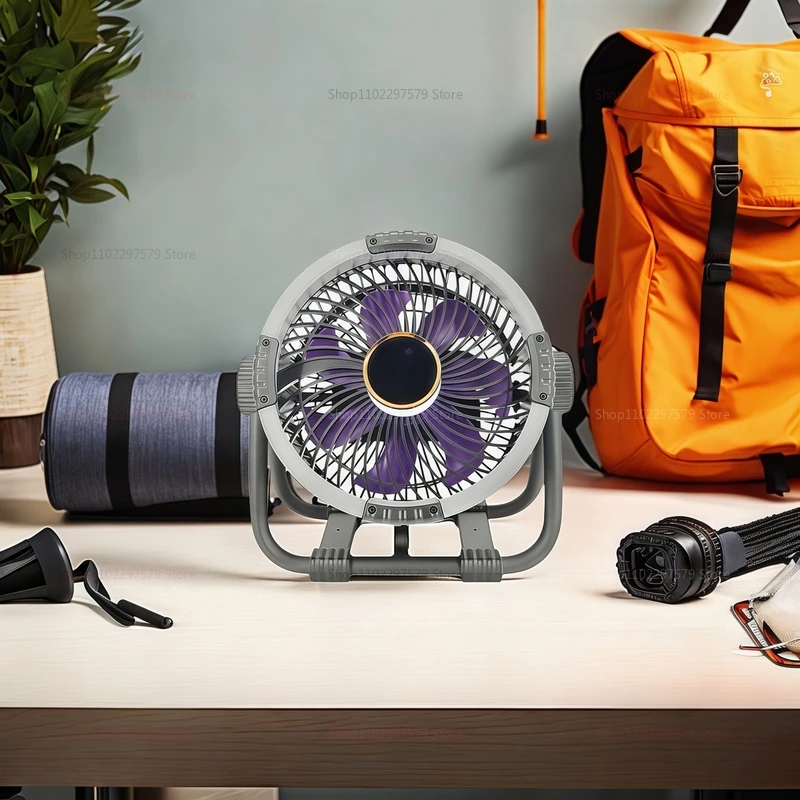 

6-в-1 уличный вентилятор для кемпинга, 20000 мАч, перезаряжаемый беспроводной потолочный вентилятор для палатки, трехскоростная скорость ветра, можно портать и портативный