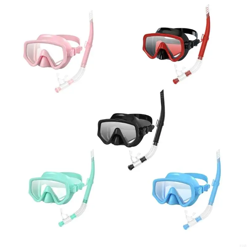 

340F Ergonomic Adult Snorkeling Set with Diving Mask Dry Snorkel Adjustable Straps Suitable for Any Day Comfort Swimming