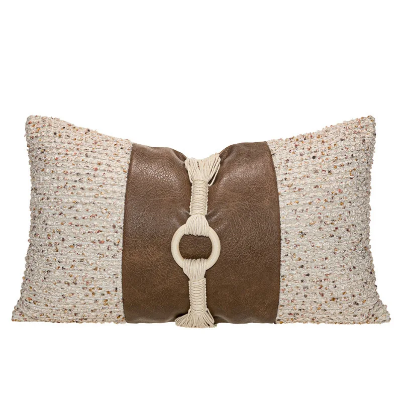 30X50CM Beige Throw Pillow Cover Modern Light Luxury Homestay Waist Cushion Cover Decor Home Decorative Pillowcase view 5