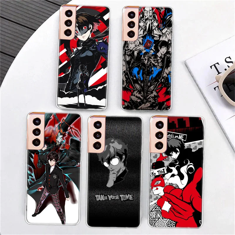 Anime Red V Person 5 Phone Case For Samsung A34 A54 Galaxy A02S A12 A22 A32 A42 A52 A52S A72 A71 A51 5G A41 A31 A21S A11 A01 M11