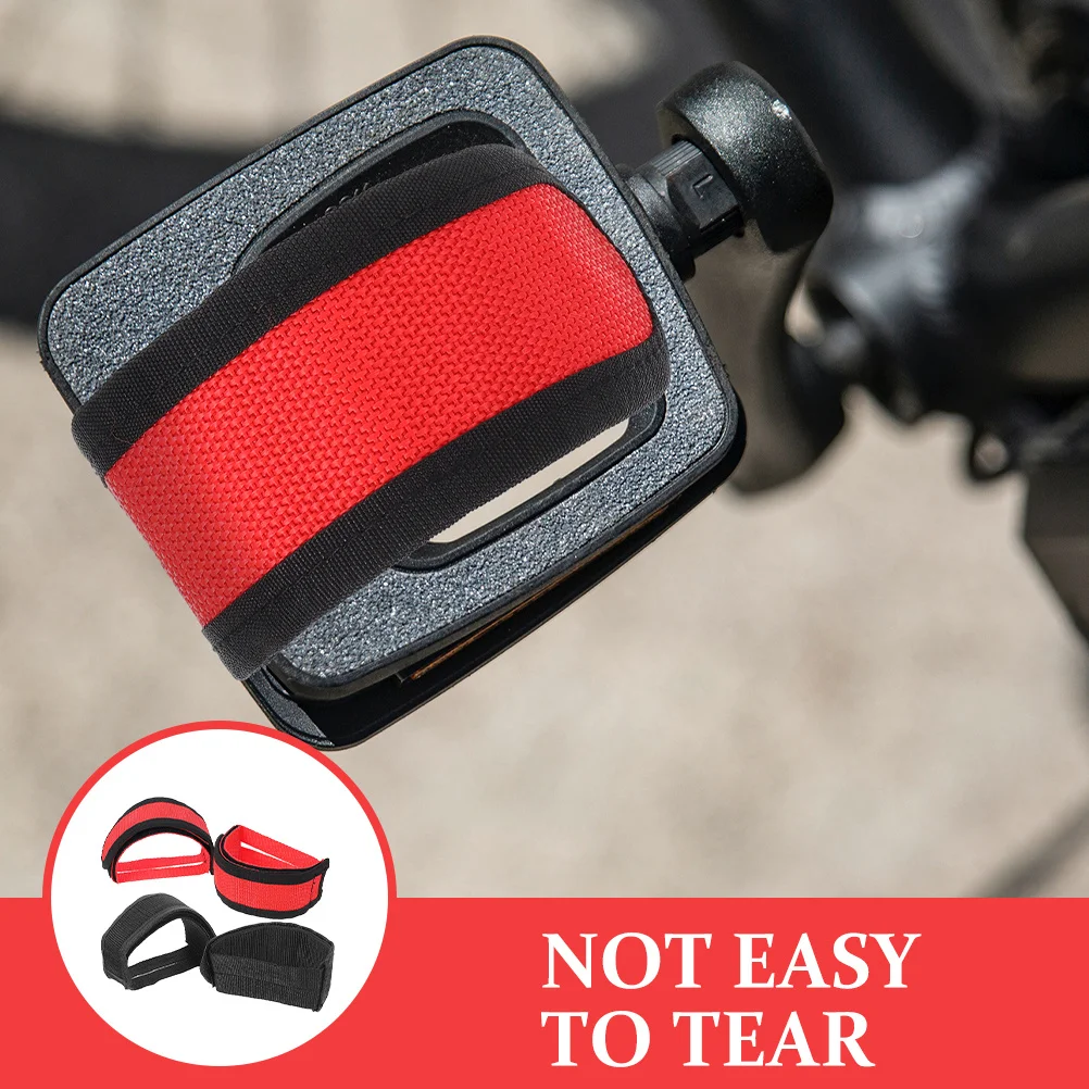 

4Pcs Adjustable Bike Pedal Straps Nylon Anti-Slip Exercise Bike Footrest Straps Portable Replacement Fitness Gear