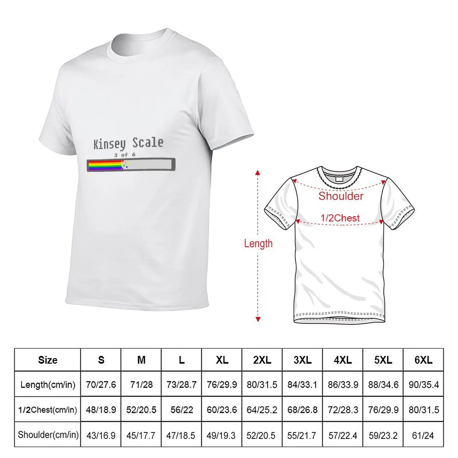 Kinsey Scale 3 T-Shirt clothes blue lock mens funny t shirts