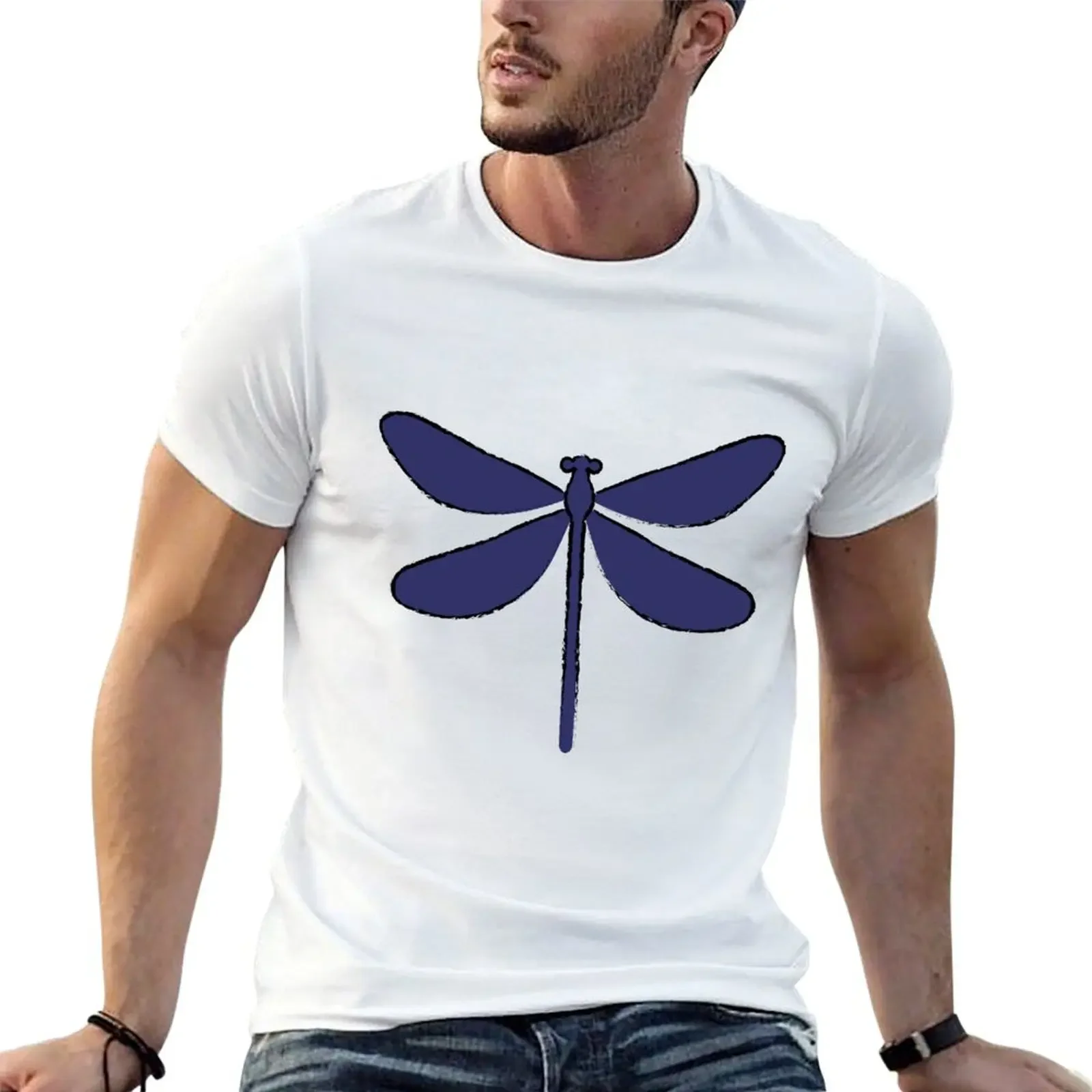 

Blue dragonfly vector illustration. T-Shirt blacks cotton graphic tees heavyweight t shirts for men