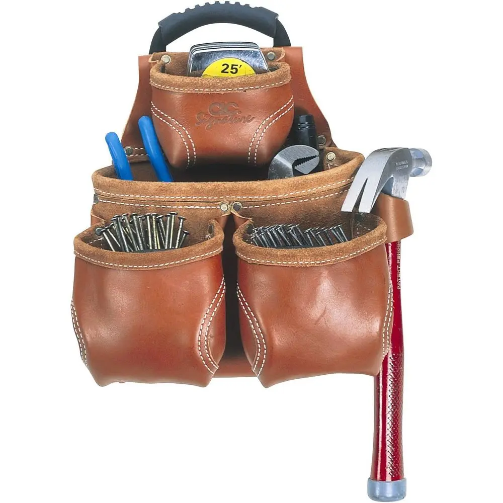 

10-Compartment Heavy-Duty Tool and Nail Bag