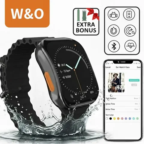 Smart Watch For Women Men, 1.83'' HD Full Touch Screen Wireless Calling Smartwatch (Answer/Make Call), Activity Tracker, 100+ Sport Modes, Pedometer, Message Alerts, Sport Fitness Tracker，Compatible With Iphone.Holiday Gifts, Birthday Gifts