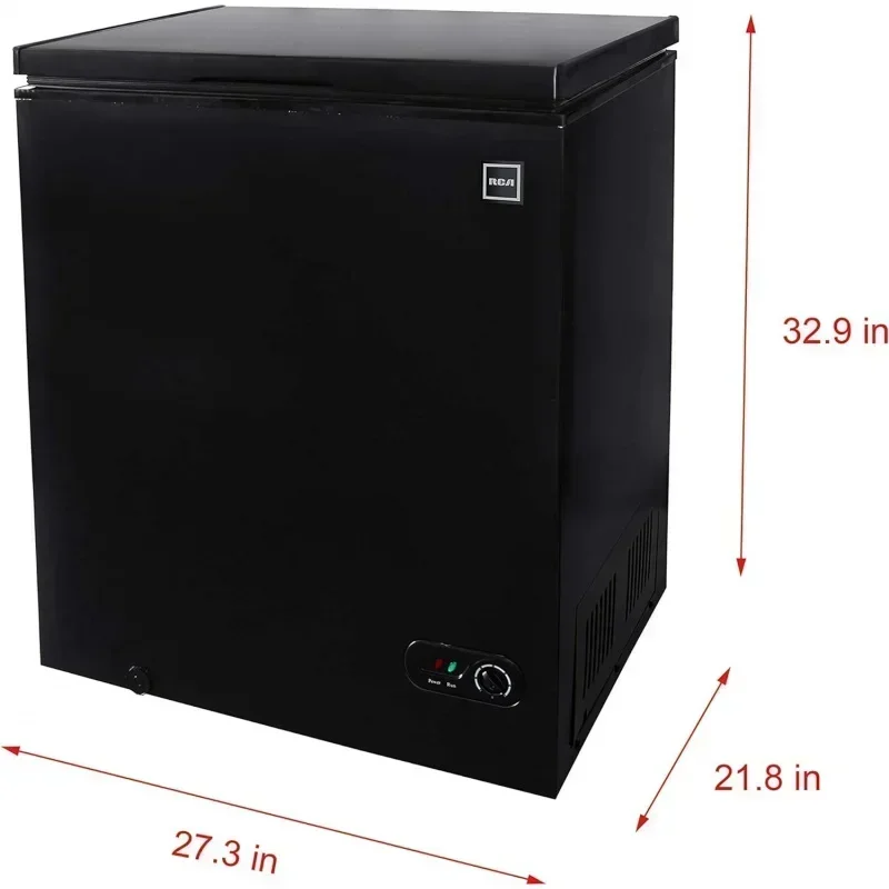 DD2RCA RFRF454-BLACK 5.1 قدم مكعب لفريزر الصدر، 5 قدم مكعب، أسود