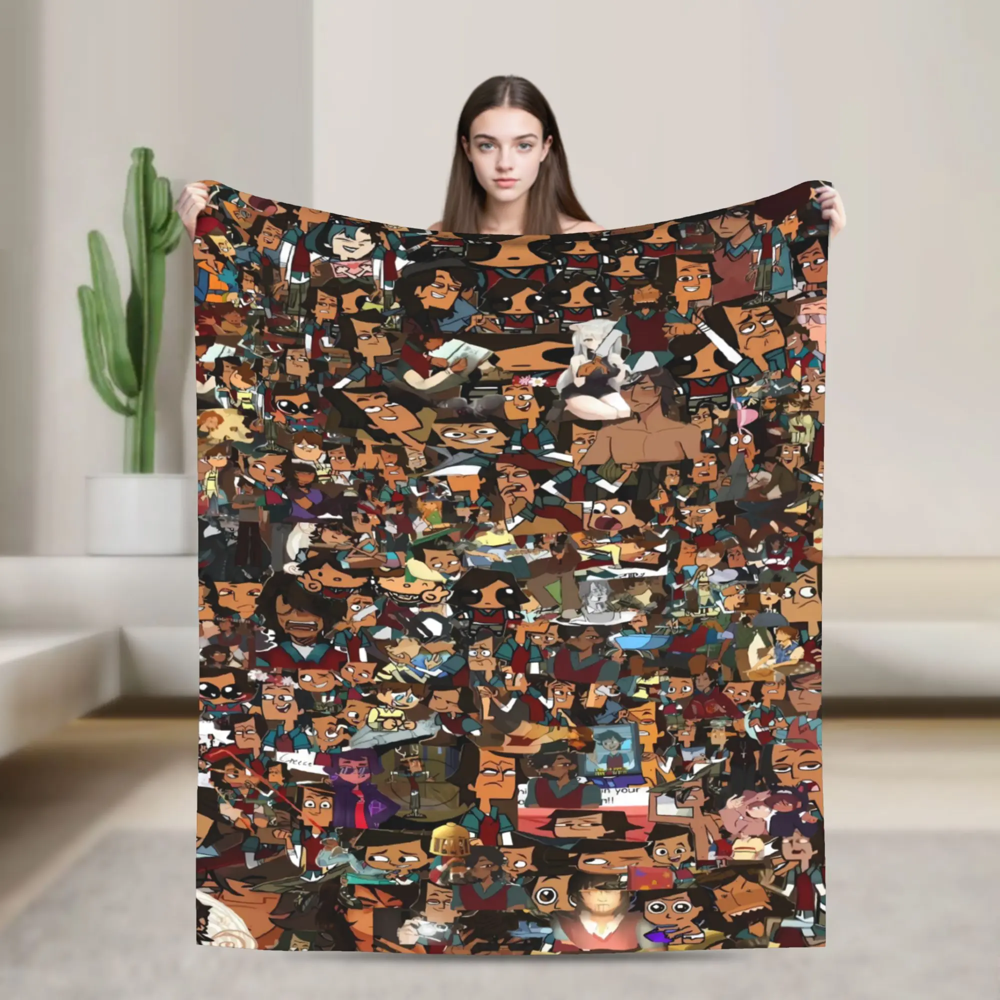 Total Drama Action Blanket  Warm Street Trend Plush Bedding Throws For Children Couch Chair Sofa Bed Flannel Bedspread Bed Cover
