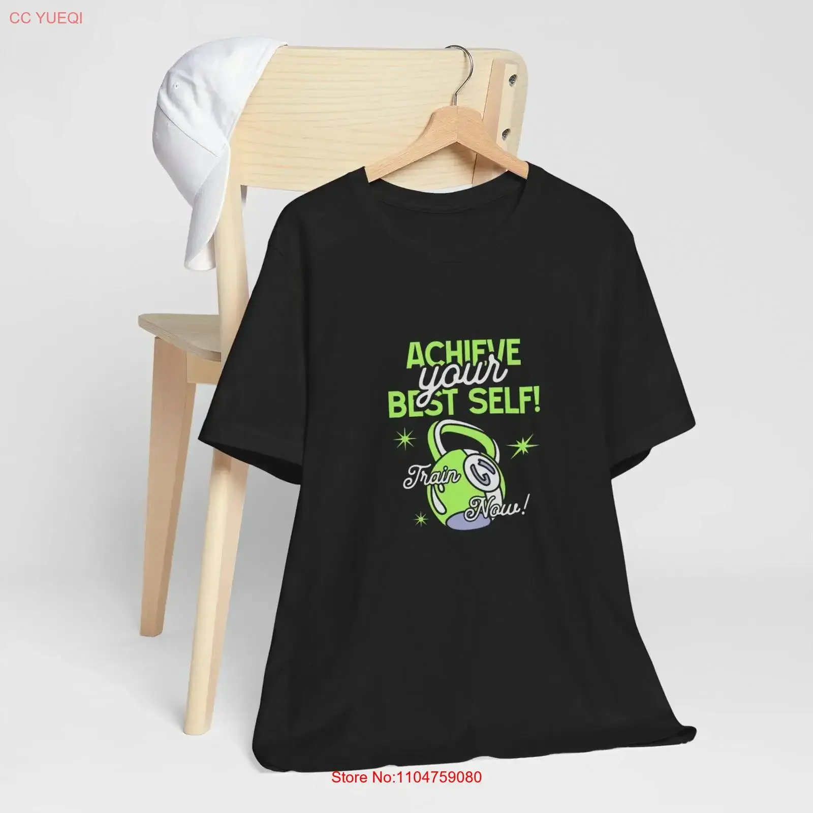 T-shirt de fitness motivant : Réalisez votre meilleur moi – Vêtement inspirant pour la gym, style vintage délavé, respirant, avec motif graphique