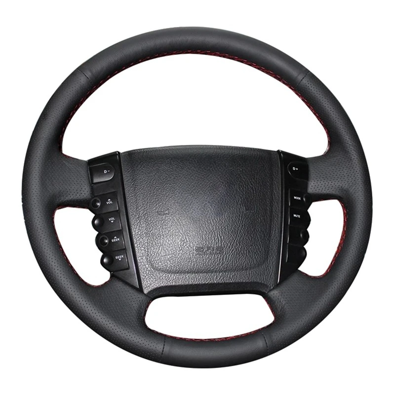 Car Steering Wheel Cover Anti-Slip Black Artificial Leather For Ssangyong KYRON ACTYON Rexton W Rodius Car Accessories