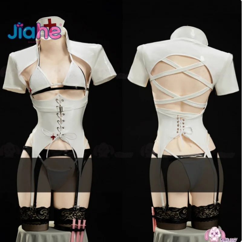 

White Nurse Uniform Cosplay Final Fantasy VII Tifa Lockhart Costume Game Accurate Outfit with Women Halloween Party Full Set