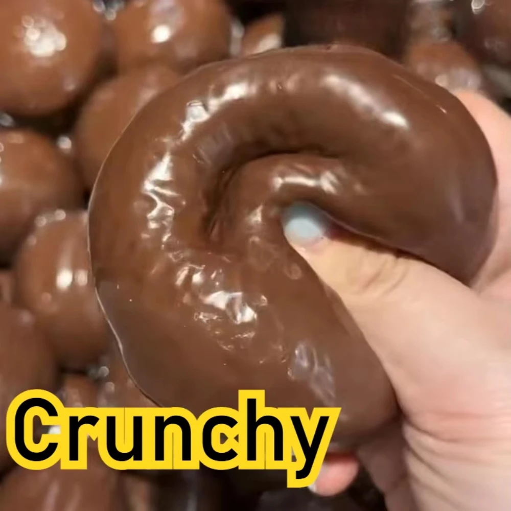 Chocolate Pie Soft Slow Rebound Stress Relief ADHD Squeeze Toy Crunchy Building Block Filled ASMR Stress Relief Adult Gift