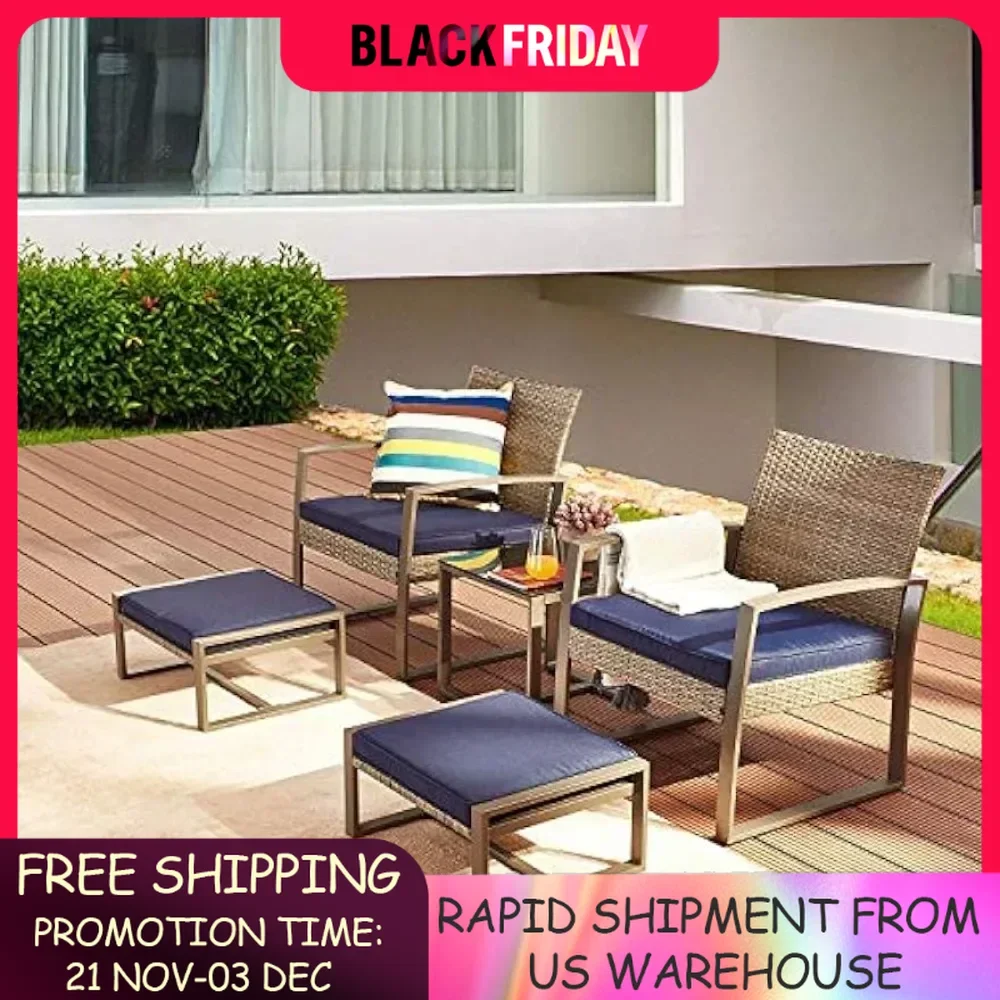 

PE Rattan All-weather Upholstered Chair Set, Outdoor Garden Chairs, Terrace Table Chair, Sessions, Balcony, Balcony Sets