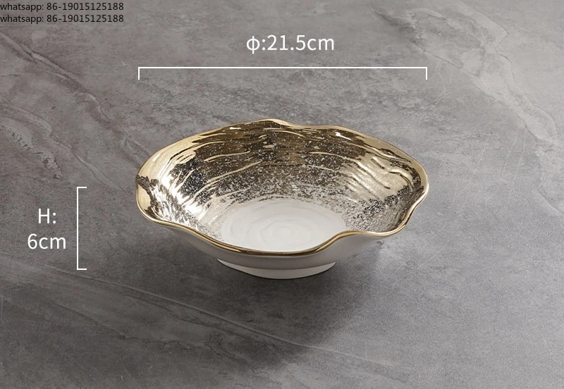 

Креативная керамическая тарелка-миска для салата, крупная, необычной формы, для лапши и супа