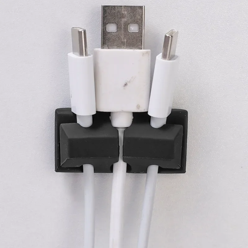 Silicone Cable Organizer USB Winder Desktop Tidy Management Clips Holder For Mouse Keyboard Earphone Headset Wire Organizer