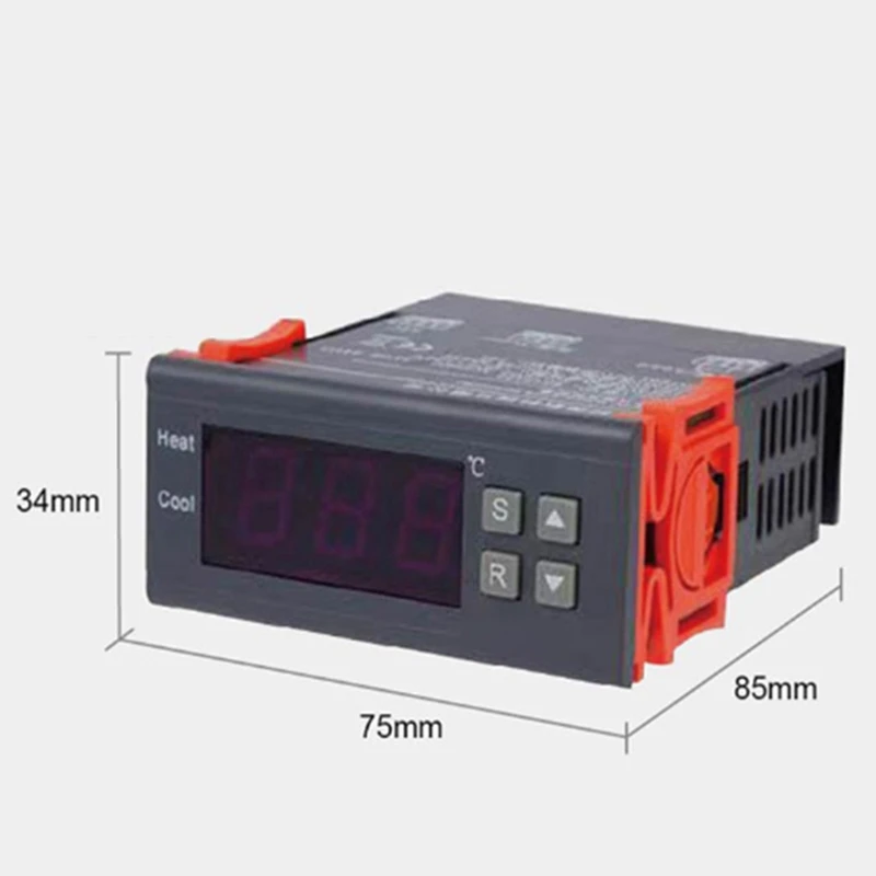 디지털 온도 컨트롤러, PT100 M8 프로브 열전대 센서 내장 온도조절기, 220V 스위치,-99-400 도