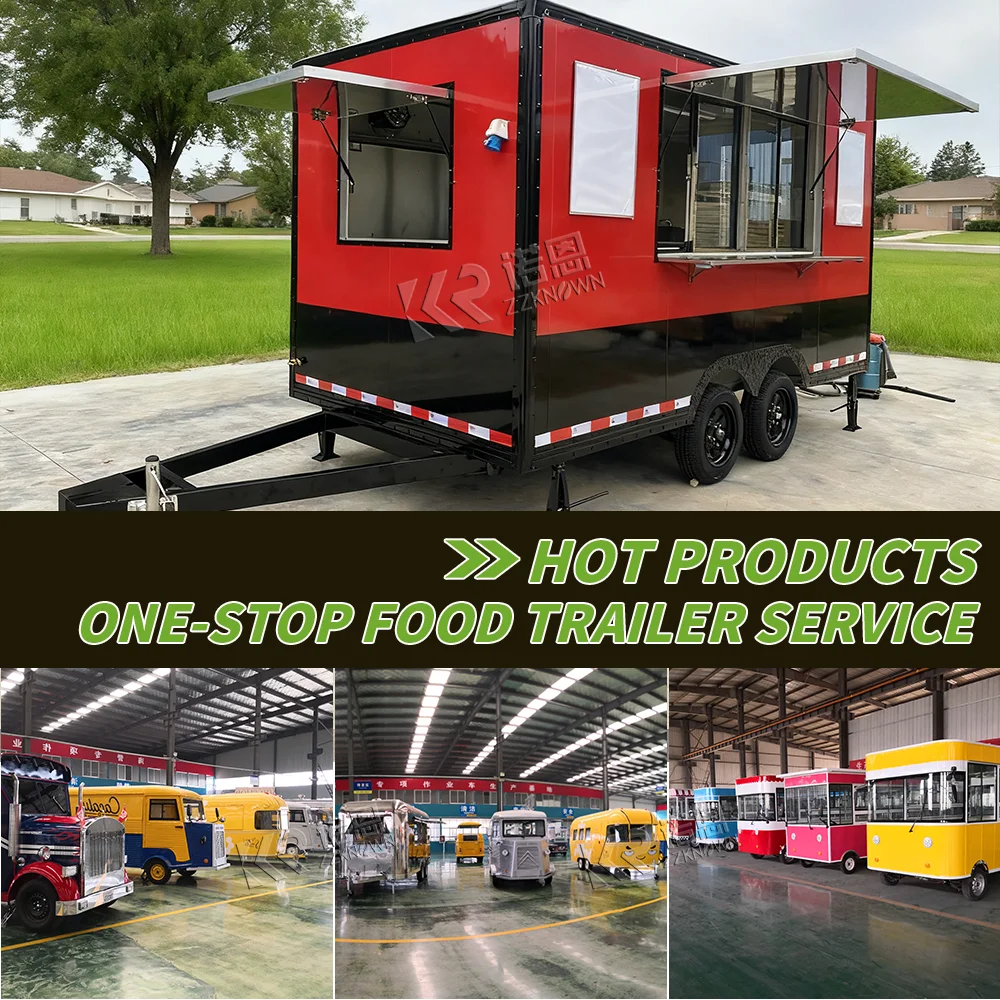 

Street Fast Food Truck Fully Equipped Bbq Coffee Mobile Cart Taco Coffee Trailer Fully Equipped Concession Outdoor Food Trailer