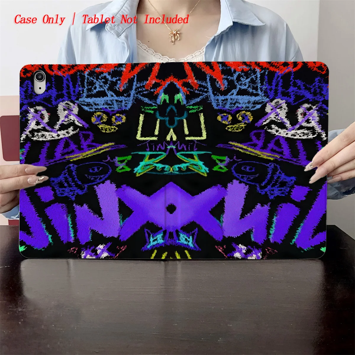 

Stylish Blue Street Graffiti Print iPad Cover For Apple iPad 9th/10th Gen Air 5 Pro 12.9 Mini 6 Shockproof Case