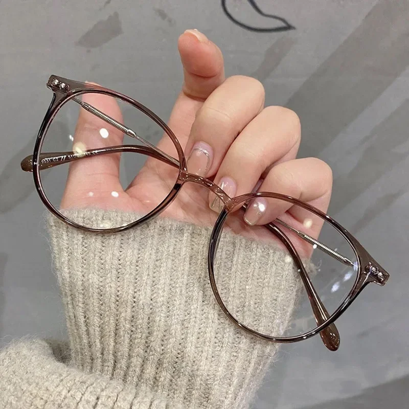 Men And Women Round Anti Blue Glasses Computer Frame Optical Lenses New Arrival