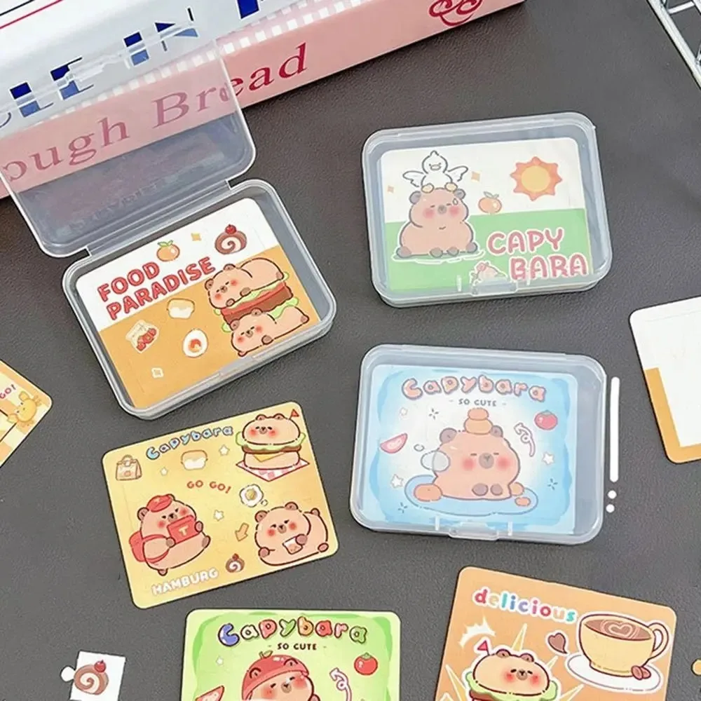 

С коробкой капибара мультфильм головоломка практические игрушки креативный мультфильм мини-головоломки игрушки бумага легкая мультяшная игра-головоломка маленький подарок