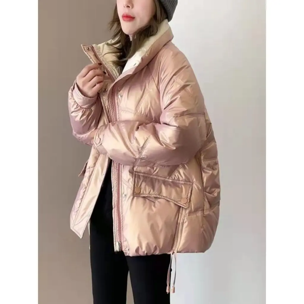 

Женская хлопковая куртка на пуху, не требующая мытья, короткая зимняя модная маленькая хлопковая куртка для мам