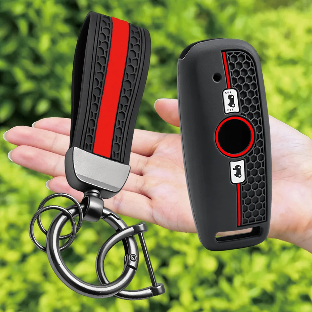 Keychain Motorcycle Key Case Shell Cover Silicone Lock Opener For Honda GL1800 Gold Wing GoldWing 2018 2019 2020