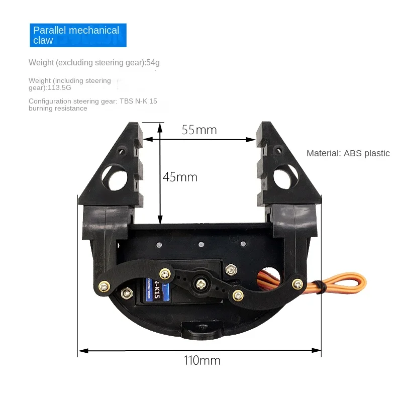 Pinza manipuladora de plástico para Robot Arduino, brazo de pinza mecánica para brazo robótico STM32, Kit de bricolaje, MG996