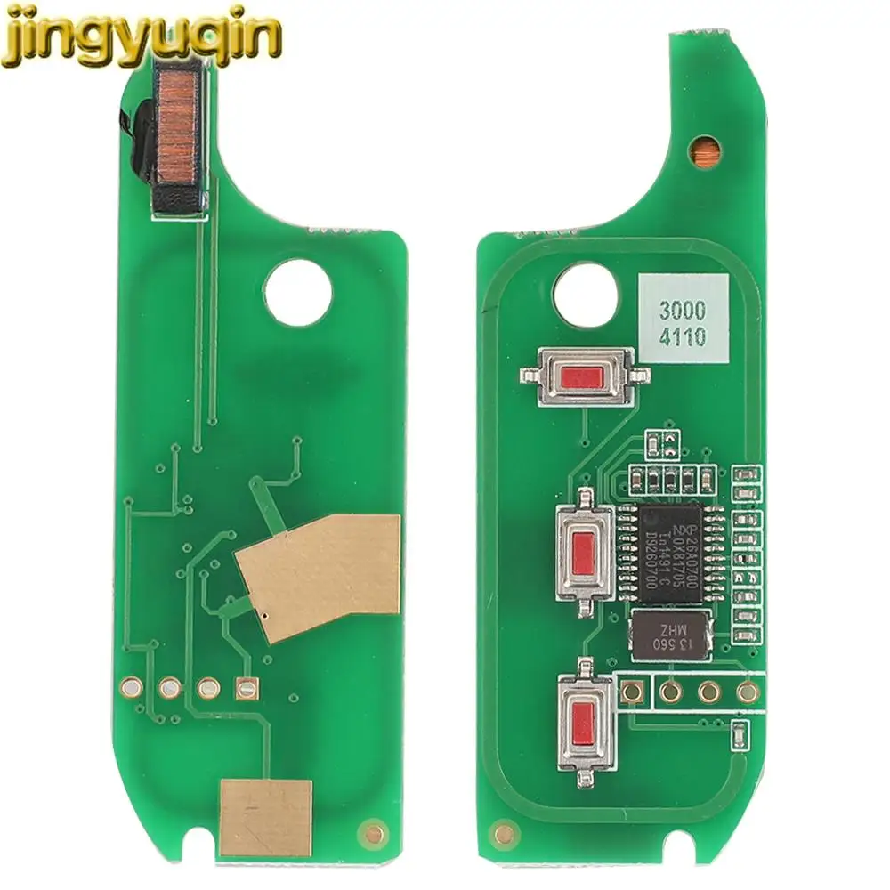 Jingyuqin Remote Car Key PCB Board 433MHZ ID46 PCF7946 Chip For Fiat 500 Panda Bravo Punto Ducato Stilo DEPHI Magnetti System