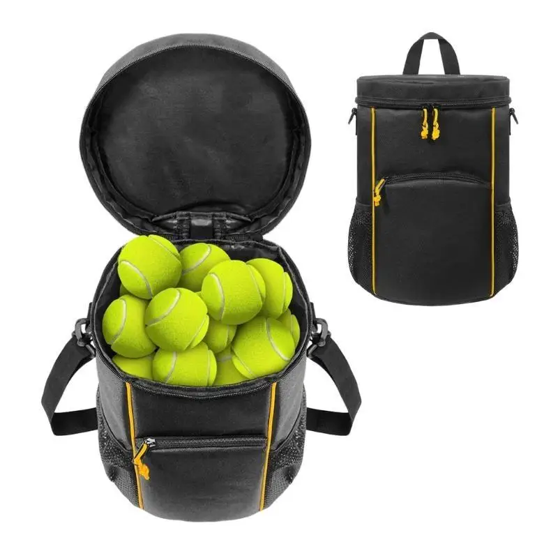 

652F Large capacity Tennis Carry Bag Portable Tennis Balls Storage Bag with Shoulder Strap for Baseball Pickleballs Training
