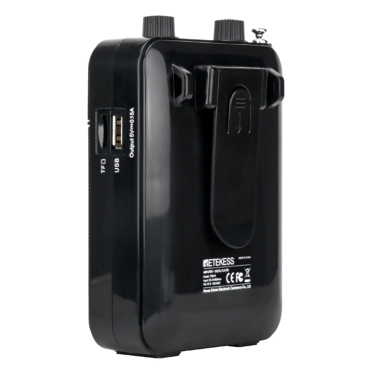 

【Ограниченное предложение】RETEKESS TR619 Усилитель голоса с записью FM, микрофон для учителя, динамик с USB-разъемом для TF-карты AUX in