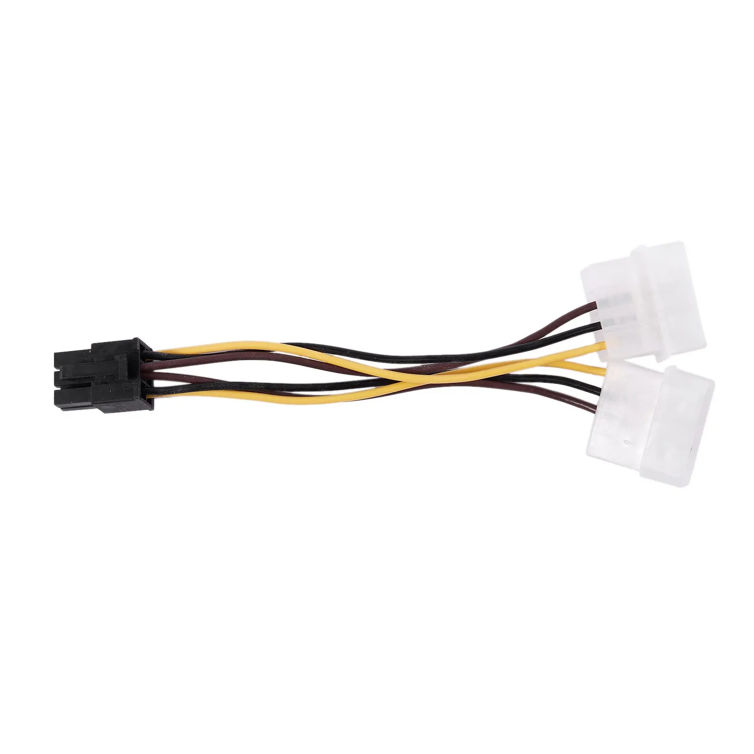 A Dual 4-Pin Molex IDE to 6 Pin PCI-E Graphic Card Power Connector Cable