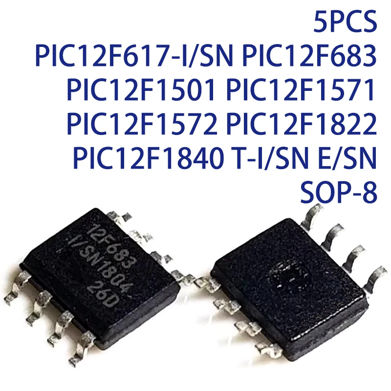 5Pcs Pic12F617-I/Sn…