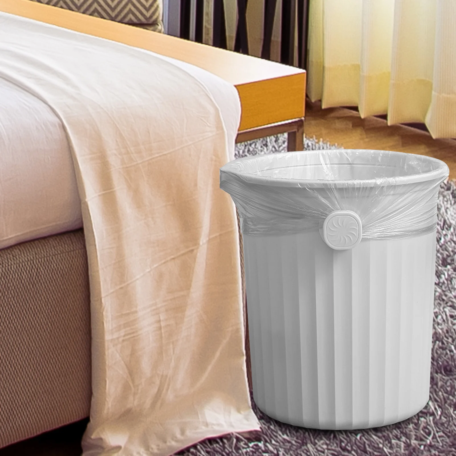 

2Pcs Garbage Bag Clamps Strong PP Plastic Trash Can Clips Fix Trash Bag on Home Kitchen Waste Basket Rubbish Bin Holder