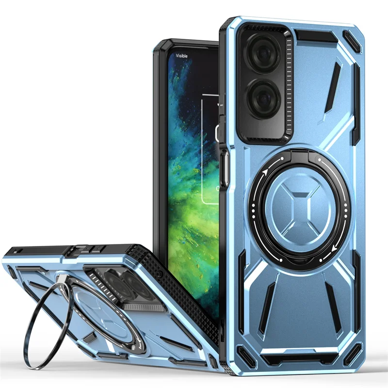 For TCL 40 NXTpaper 4G Luxury Metal Sense Shockproof Magnetic Bracket Case For TCL 40 NXTpaper Phone Holder Stand Case 6.7\