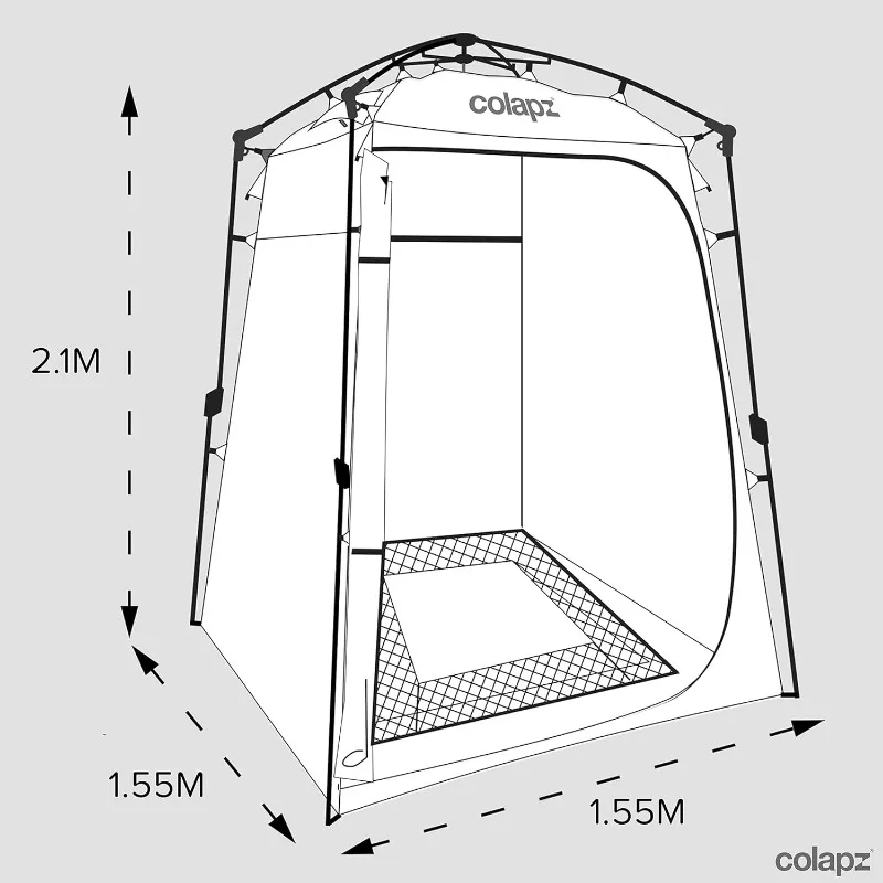 Imagem -05 - Colapz-camping Chuveiro Tenda e Pop-up Vaso Sanitário Tenda para Armazenamento ao ar Livre Abrigo Praia